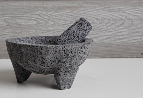 Molcajete with Tortilla Basket, 7 in - Verve Culture