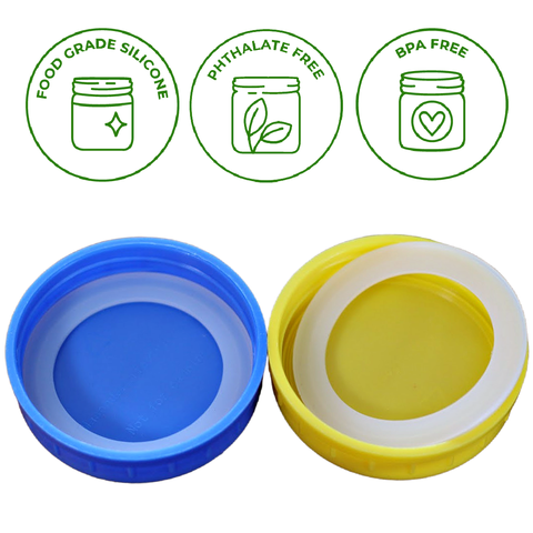 Wide Mouth Sealing Ring for Jars, Platinum Cured, Leak Proof Silicone - Mason Jar Lifestyle