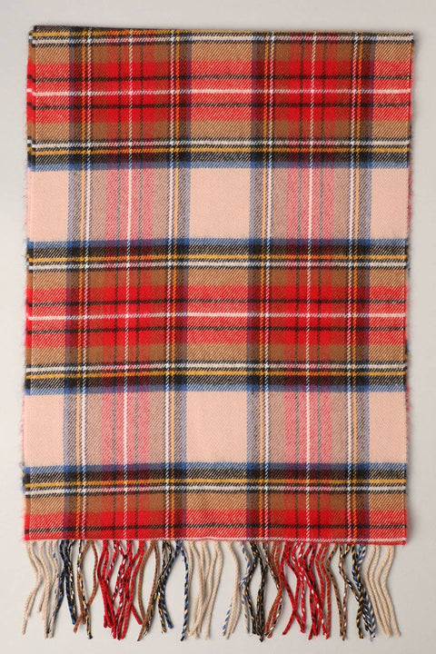 Red Tartan Plaid Softer Than Cashmere Muffler Scarf - One Size - Fashion City