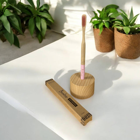 Adult Bamboo Toothbrush, White - Bamboo Switch