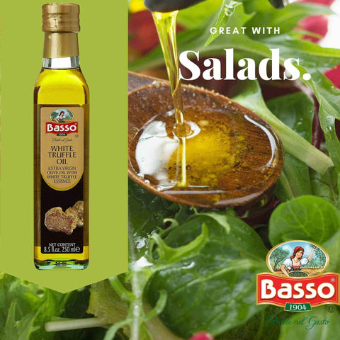 Basso White Truffle Extra Virgin Olive Oil, 8.5oz - Wholesale Italian Food