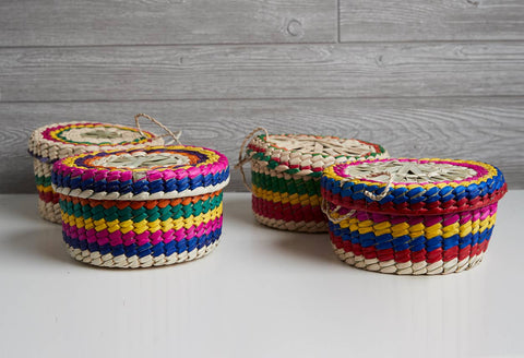 Mexican Woven Palm Tortilla Basket - Verve Culture