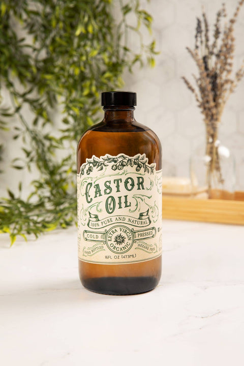 Organic Cold Pressed Castor Oil, 16 oz, Hexane Free USA bottled - Roots And Leaves
