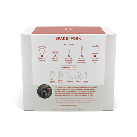 Organic Garden Salsa Growing Kit - Non-GMO - Spade To Fork