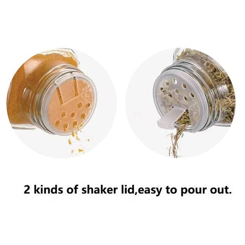 Spice Jar with Sifter, 4 oz (120 ml), Round Glass, Bamboo lid - Aleta Farms
