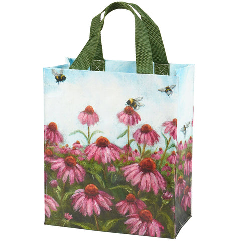 Pink Coneflower Daily Tote, 8.8"x10.3"x4.8" - Primitives by Kathy