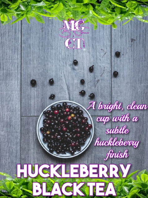 Huckleberry Flavored Black Tea, 3.5 oz, Loose Leaf - Morning Glory Coffee