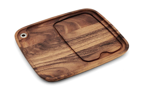 Ironwood Fort Worth Steak Plate, Acacia Wood, 11" x 13" - Fox Run Brands