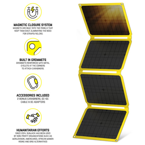 60 Watt Portable Solar Panel Charger - SunJack