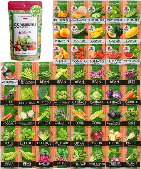 Heirloom Vegetable Seeds - Non GMO - Homegrown Garden