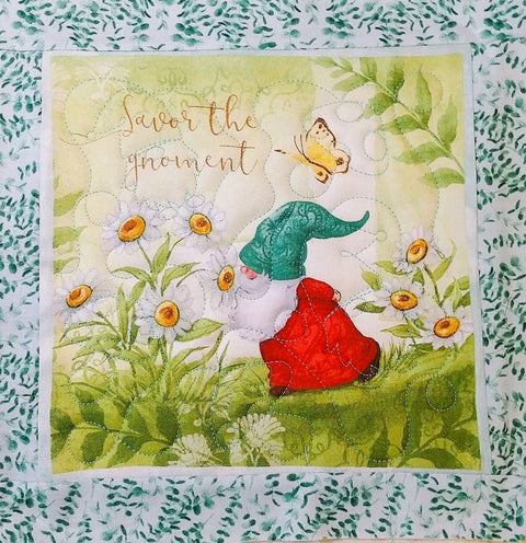 Gnome Potholders: Stay Grateful - Red Mitten