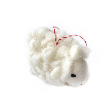 Sheep Felt Wool Christmas Ornament - Ornaments 4 Orphans