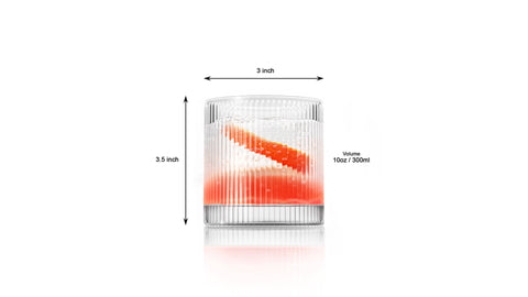 Vintage Straight Line Tumbler, 10 oz (Set of 2) - Lemonsoda