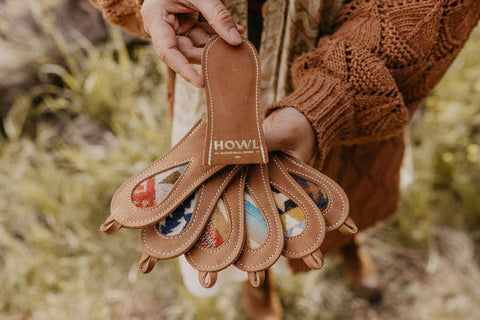 Panhandler Cast Iron Handle Cover: Chestnut Leather - Howl Goods