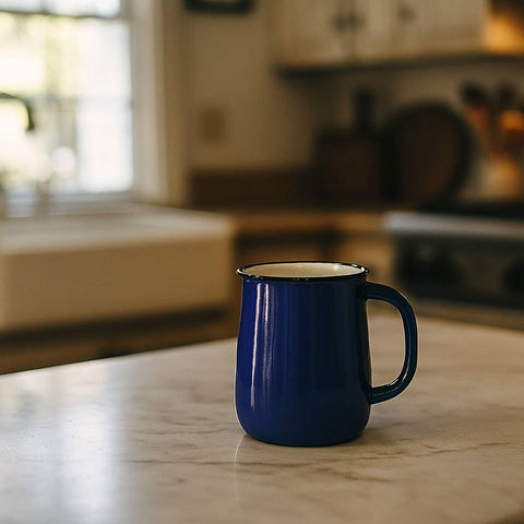 2.5L Valentine Blue Vintage Enamel Pitcher - STP