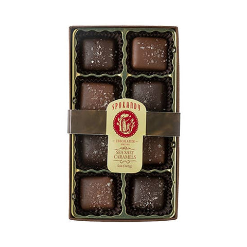 8 pc Sea Salt Caramel Gift Box, 5 oz - Spokandy Chocolatier