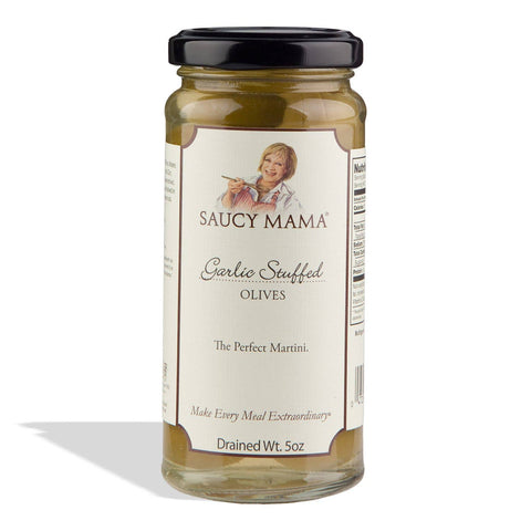 Saucy Mama Garlic Stuffed Olives, 5oz - Suzie's Organics and More