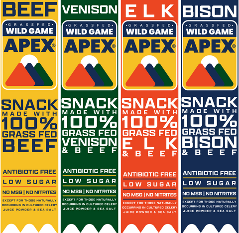 Grass Fed Beef Snack Sticks, 1 oz - APEX Wild Game