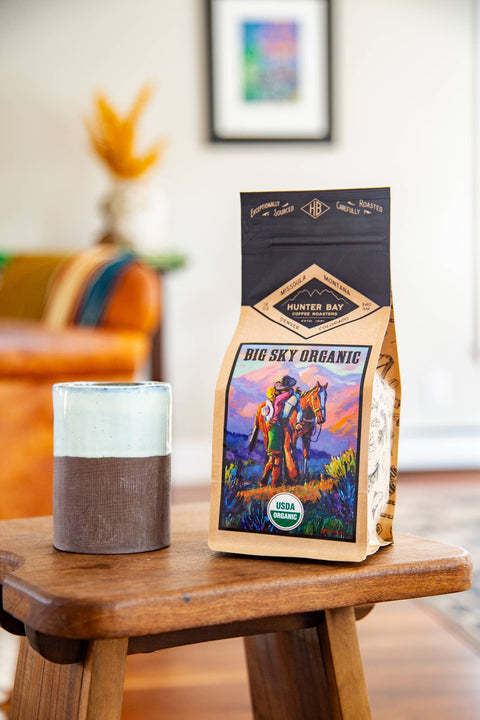Big Sky Organic Coffee, 12 oz Whole Bean - Hunter Bay Coffee Roasters