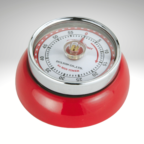 Retro Kitchen Timer, Red, 2.75” x 1.25" - Frieling USA