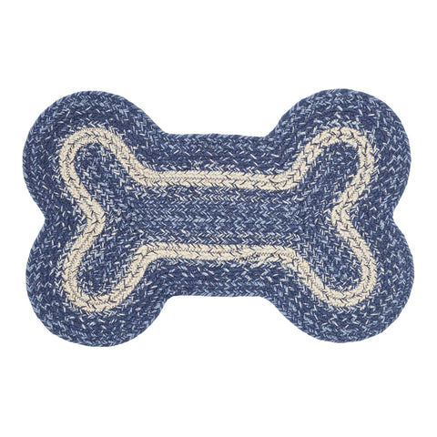 Great Falls Blue Indoor/Outdoor Medium Bone Rug 15x23 inch - VHC Brands