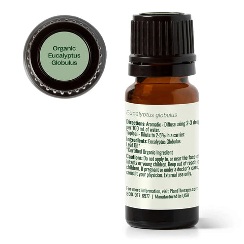 Organic Eucalyptus Globulus Essential Oil, 10 ml - Plant Therapy