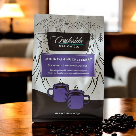 Mountain Huckleberry Ground Coffee, 12 oz - Creekside Mallow Co.