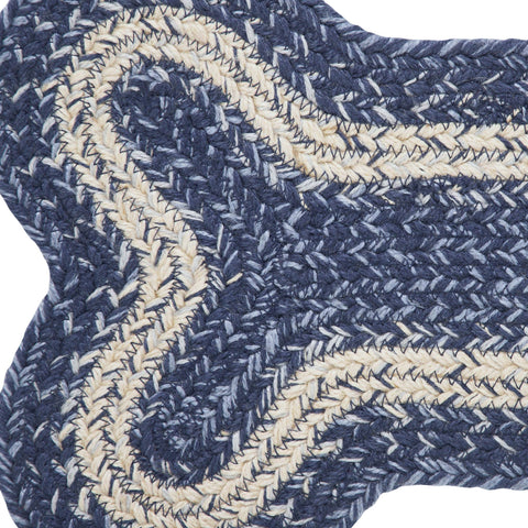 Great Falls Blue Indoor/Outdoor Medium Bone Rug 15x23 inch - VHC Brands
