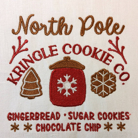 Christmas Baking Tea Towels: Just A Girl with Goals and Holiday Spirit - Red Mitten