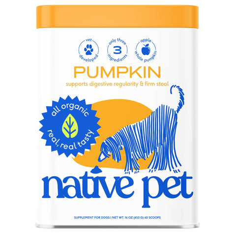 Organic Pumpkin Fiber Powder, Digestive Supplement for Dogs: 8 oz - Native Pet