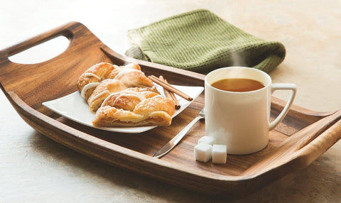 Ironwood Norwegian Saddle Serving Tray, Acacia, 18"x 9"x 3" - Fox Run Brands