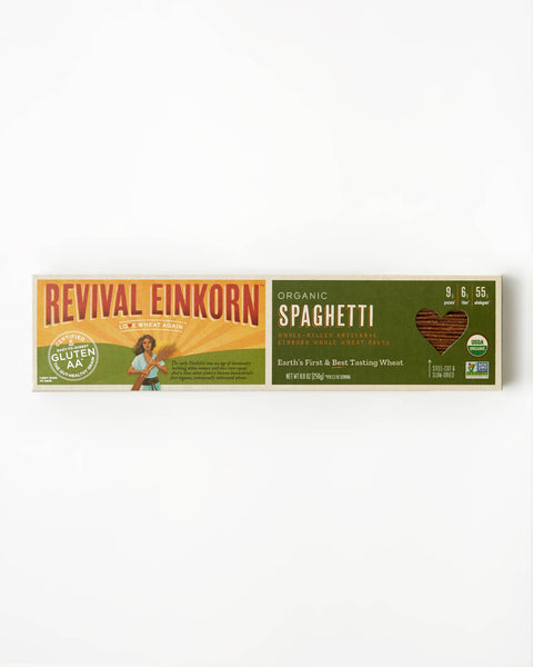Organic Einkorn Spaghetti, 8.8 oz - Revival Einkorn