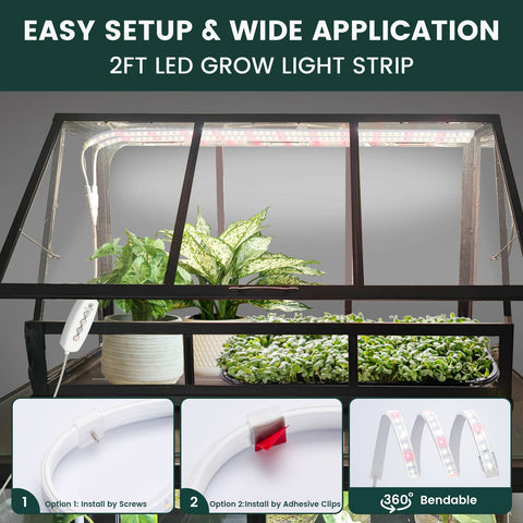 2 Pk FLEX GROW - Silicone Tube LED Grow Light, 4000K - My City Garden