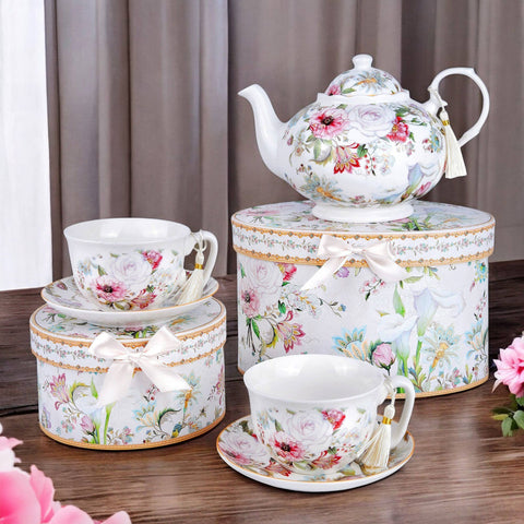 Dream Garden Bone China Teapot, in Gift Box