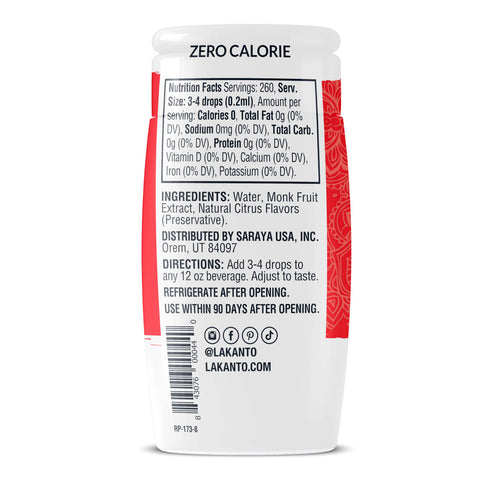 Monk Fruit Extract Drops, Original 1.76 fl oz - Lakanto