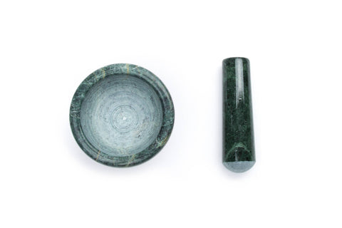 Marble Mortar and Pestle, Green, 3.5"x 3.5" - Fox Run Brands