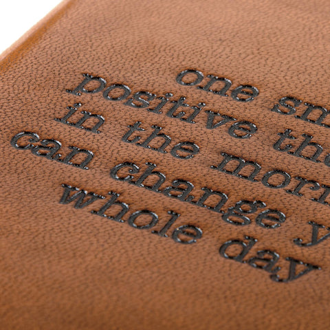 One Small Positive Thought Leather Journal, 96 pgs - Primitives by Kathy