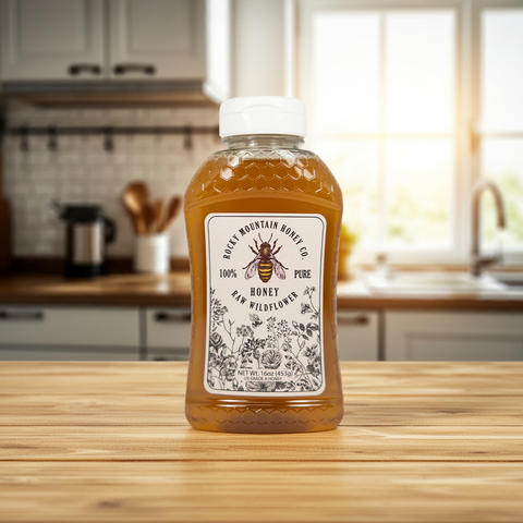 Raw Wildflower Honey 16 oz - Rocky Mountain Honey Co.