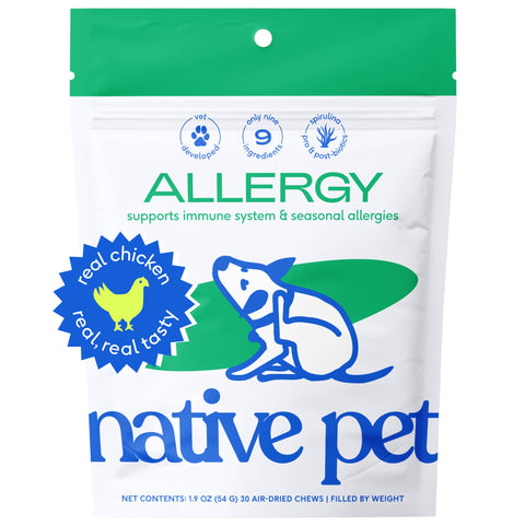 Allergy & Immune Chews, an Allergy & Itch Relief Supplement for Dogs: 30ct - Native Pet