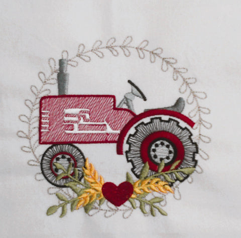 Farmhouse Themed Tea Towels: Homemade Bread - Red Mitten