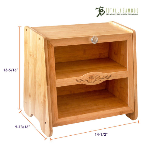 Double-Layer Farmhouse Bread Box - Totally Bamboo