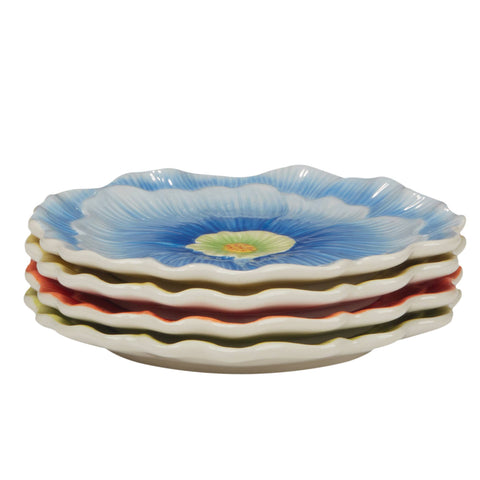 Blossom Floral Dessert Plates, Set of 4, 8" - Certified International