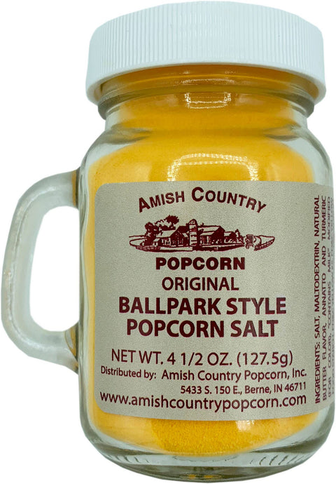 4.5oz Bottle of Ballpark-Style Popcorn Salt - Amish Country Popcorn