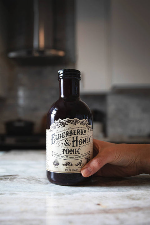 Elderberry & Honey Tonic, 16 oz - Roots And Leaves
