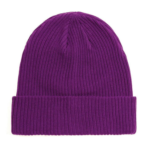 Dark Brown Unisex Cotton Knitted Beanies: One Size - Fashion City