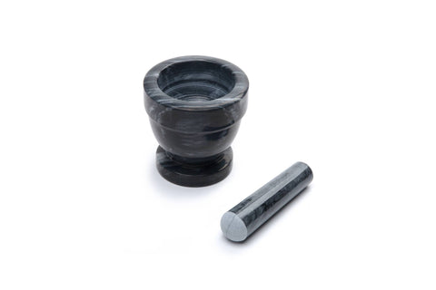 Marble Mortar and Pestle, Black, 4" - Fox Run Brands