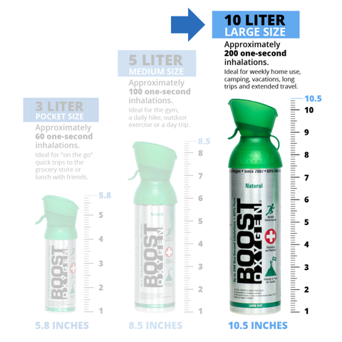 Boost Oxygen, Large, Natural, 10L Canister