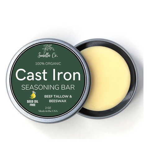 Cast Iron Seasoning Bar - Seed Oil Free - Sunella Co.