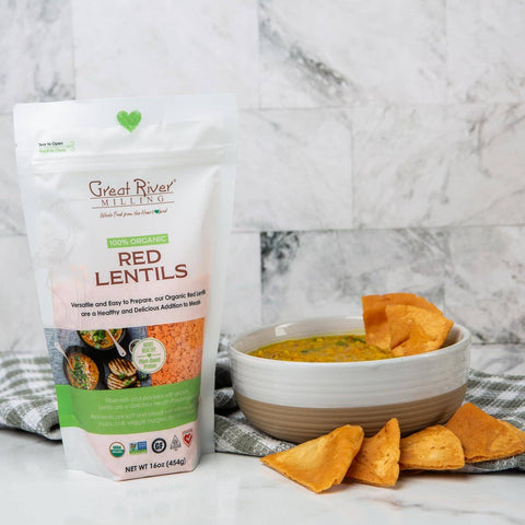 Organic Red Lentils (1 Lb): 16oz - Great River Milling