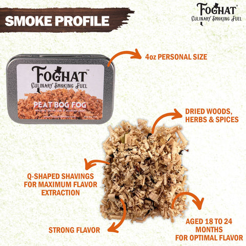 Foghat Culinary Smoking Fuel: Peat Bog Fog, 4oz - ThousandOaksBarrelCo.